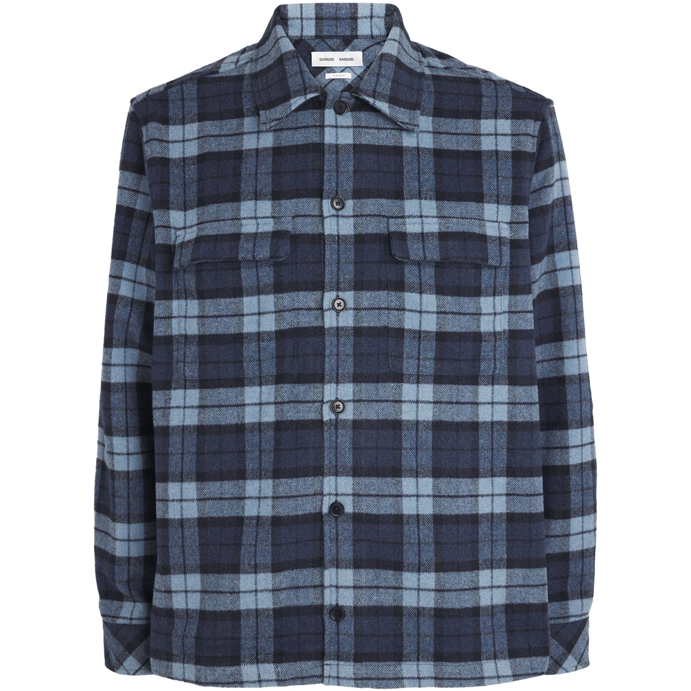 SAMSOE SAMSOE Blue Check Overshirt
