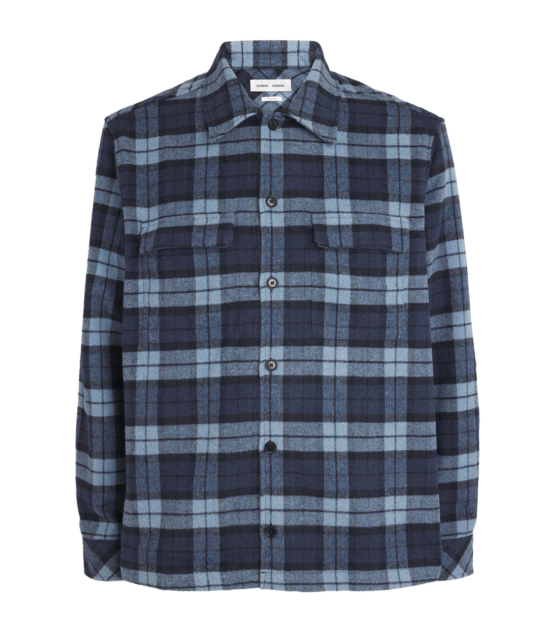 SAMSOE SAMSOE Blue Check Overshirt