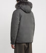 Yves Salomon Brown Down Waterproof Fox Fur-Trim Parka Coat