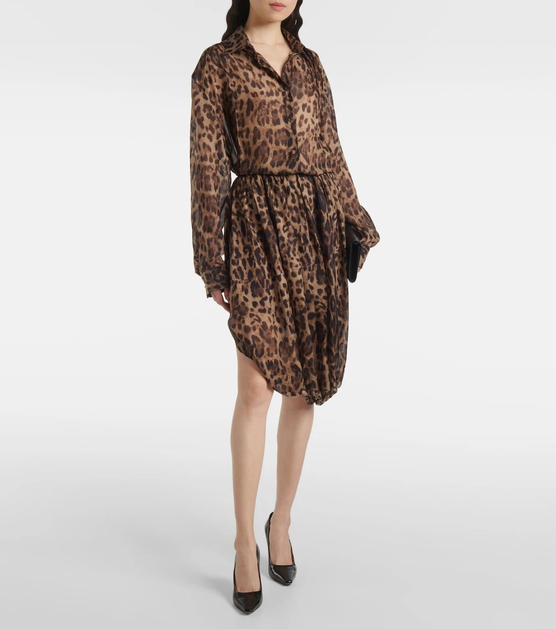 Jacques Wei - Leopard-print chiffon midi skirt