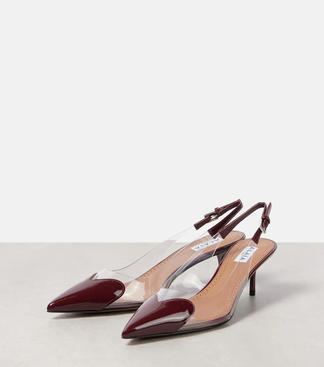 Alaïa - Le Cœur leather slingback pumps