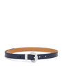 Navy Leather Pebble Belt