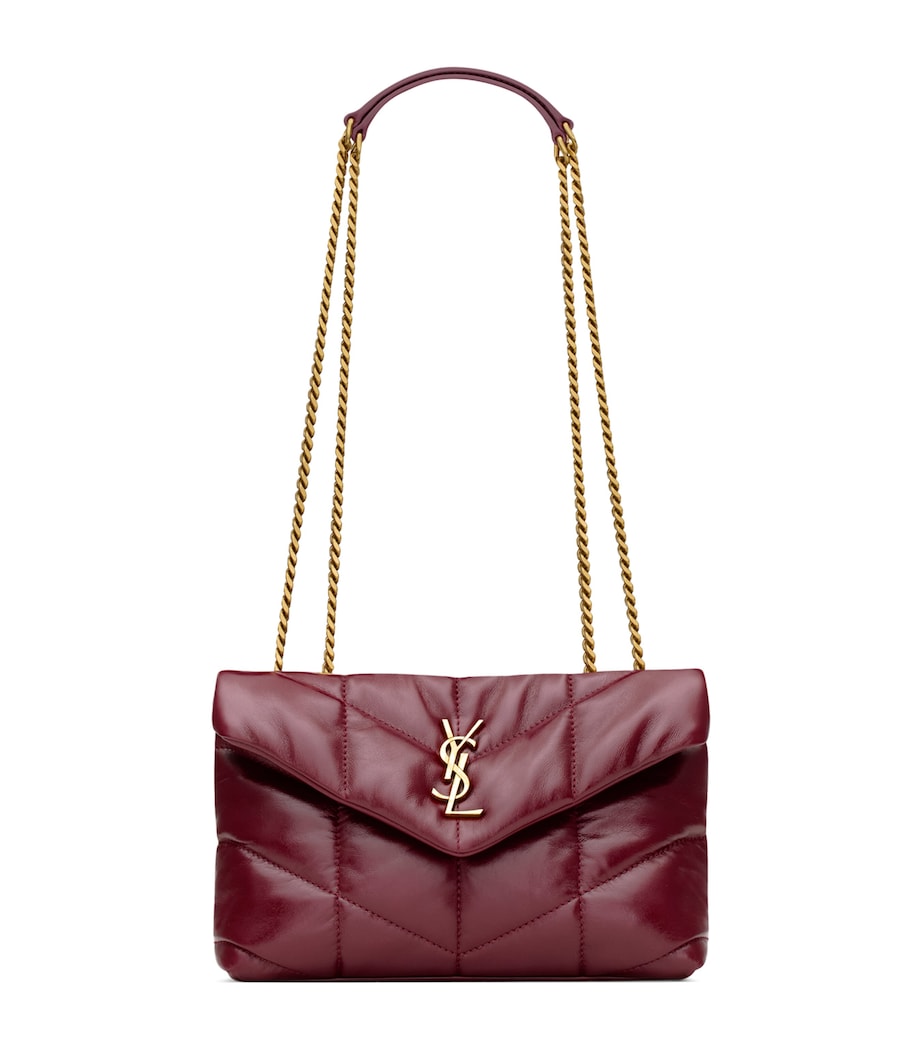 Red Toy Leather Puffer Shoulder Bag