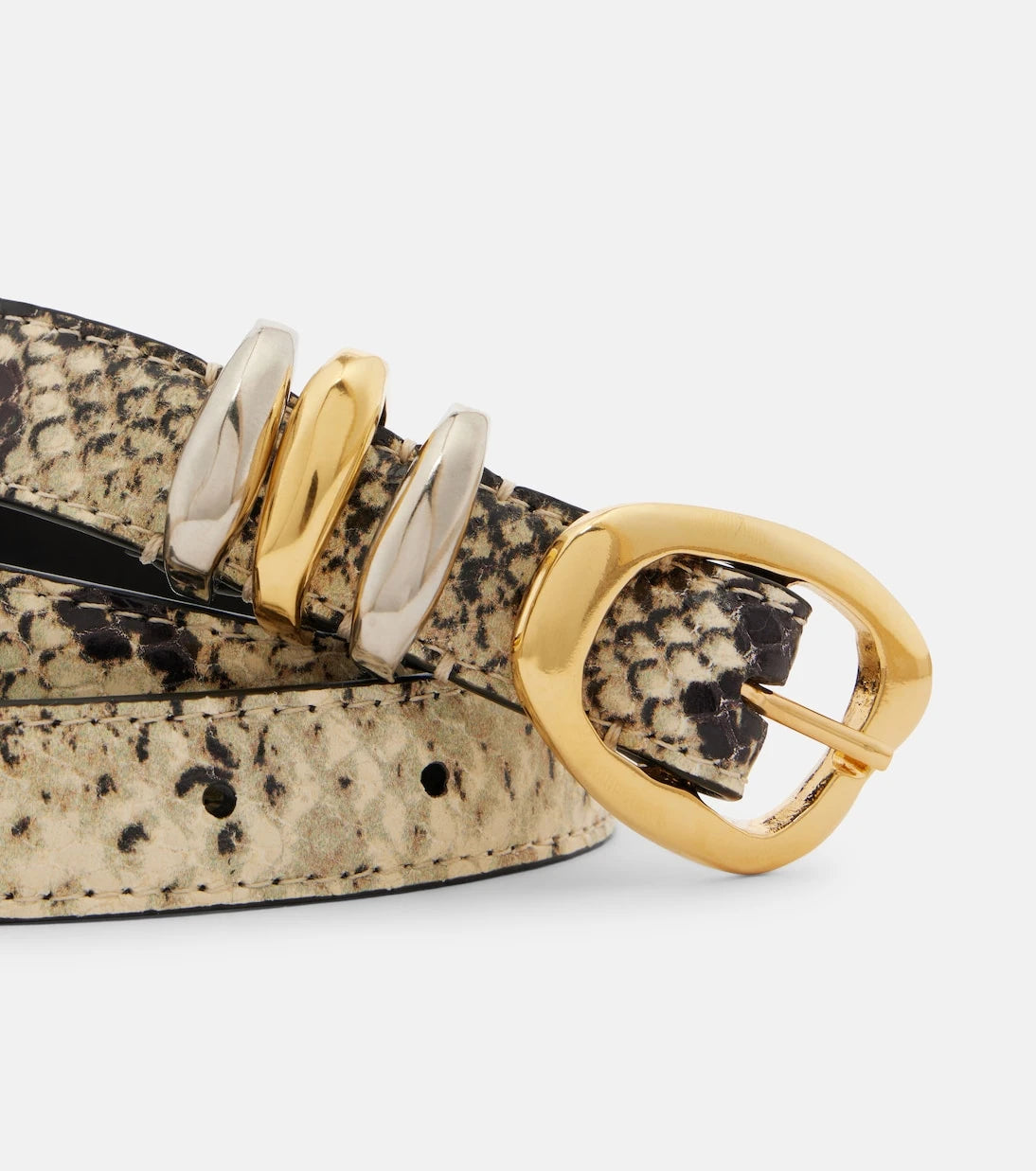Amanu - Tugela snake-effect leather belt