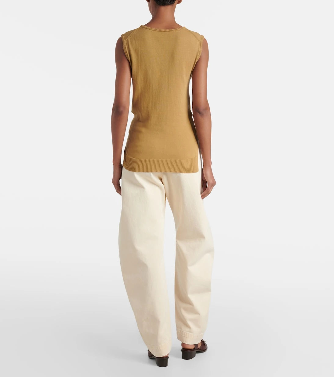 Lemaire - Knitted tie-detail cotton top