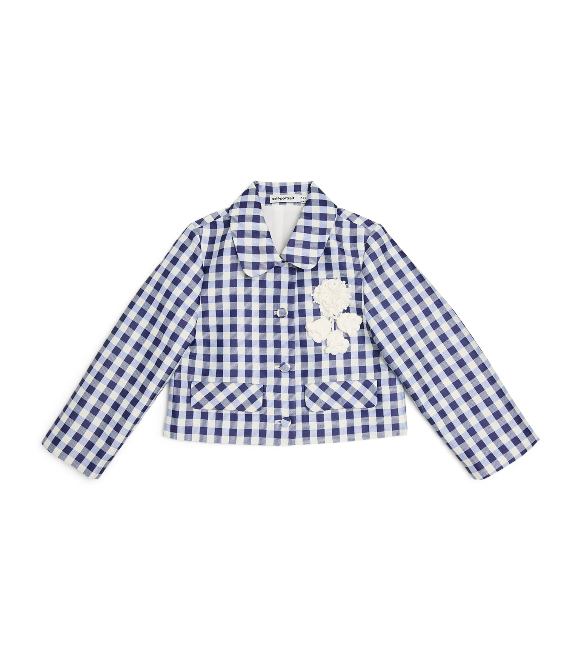 Self-Portrait Kids Taffeta Gingham Jacket (3-12 Years)