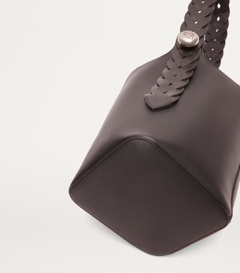 LOEWE Brown Large Pebble Bucket Bag