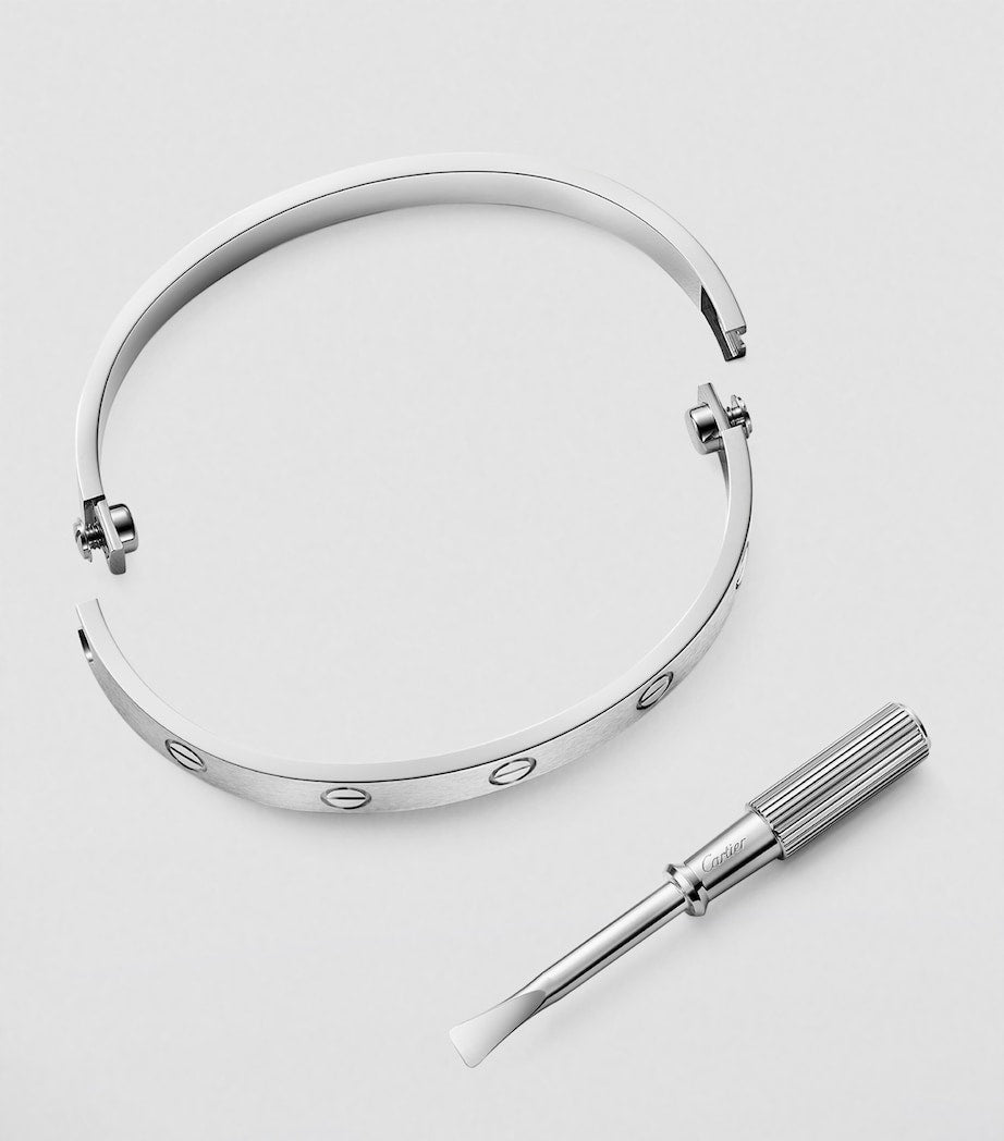 Cartier LOVE Classic White Gold Bracelet - Brushed Finish