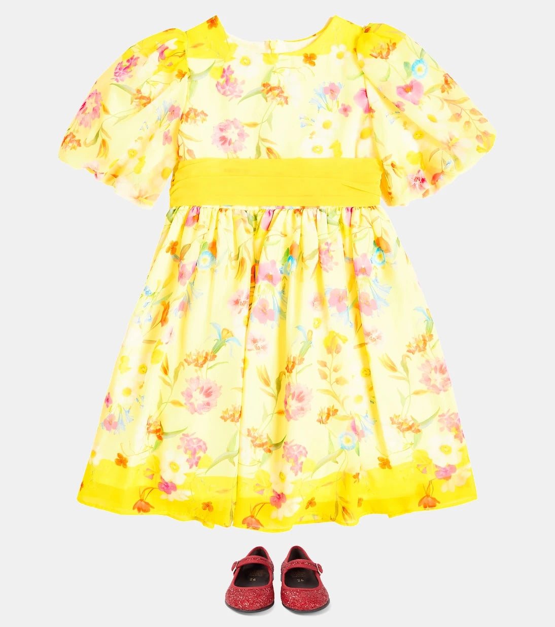 Patachou - Balloon-sleeve floral dress