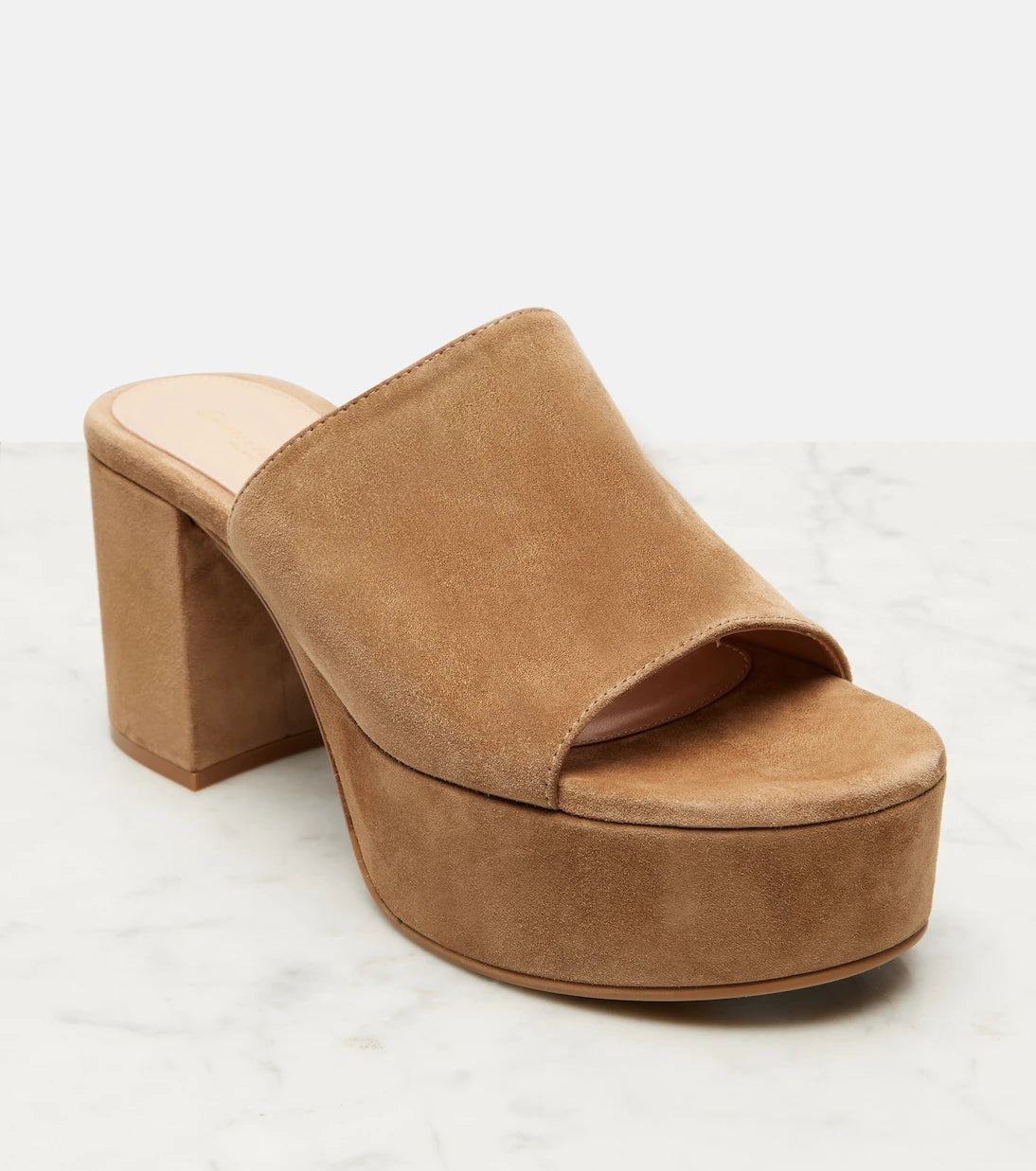 Gianvito Rossi - Suede platform mules