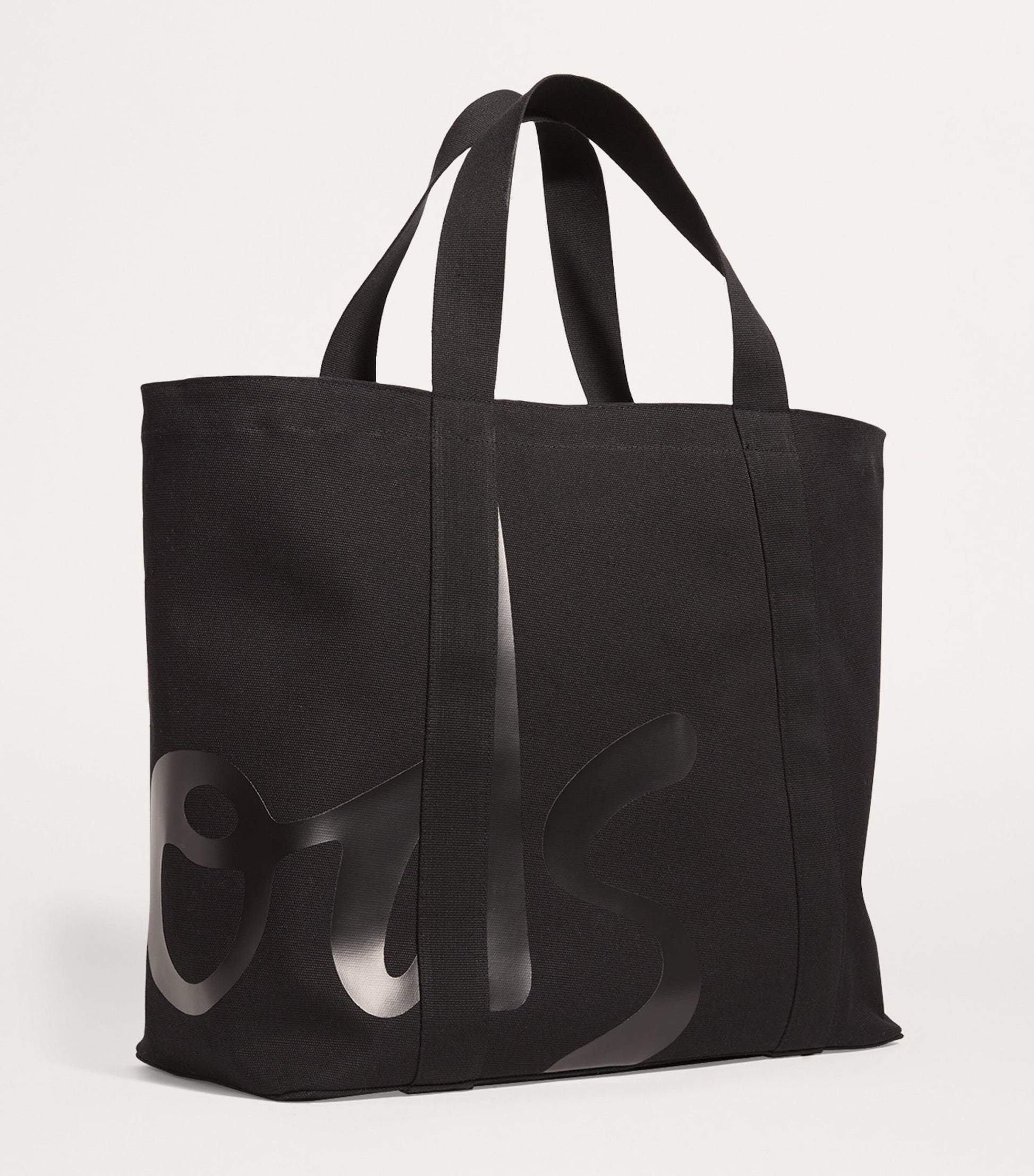Harrods Black Large Cotton Logo Tote Bag