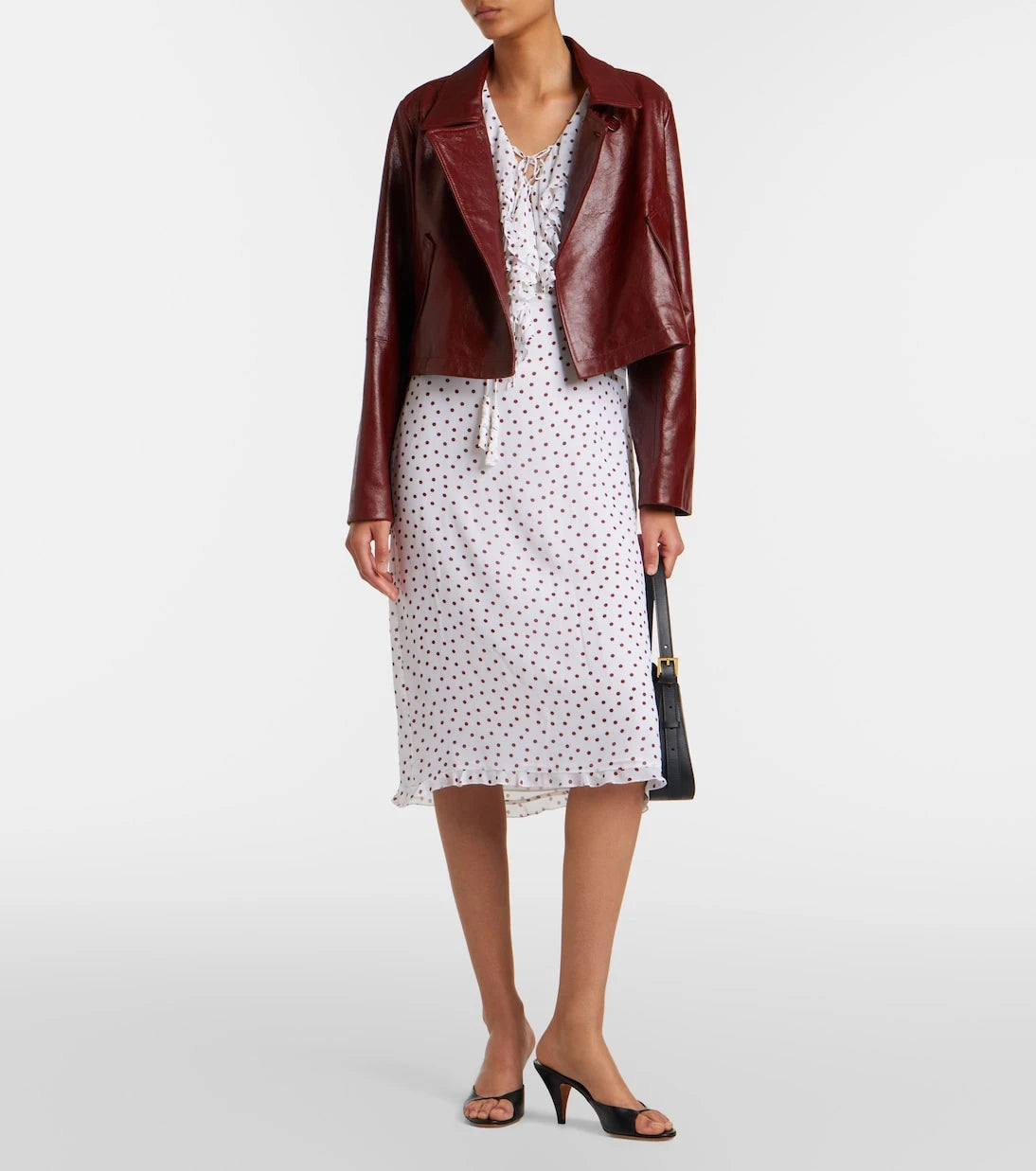 Dorothee Schumacher - Broken Shine cropped leather jacket