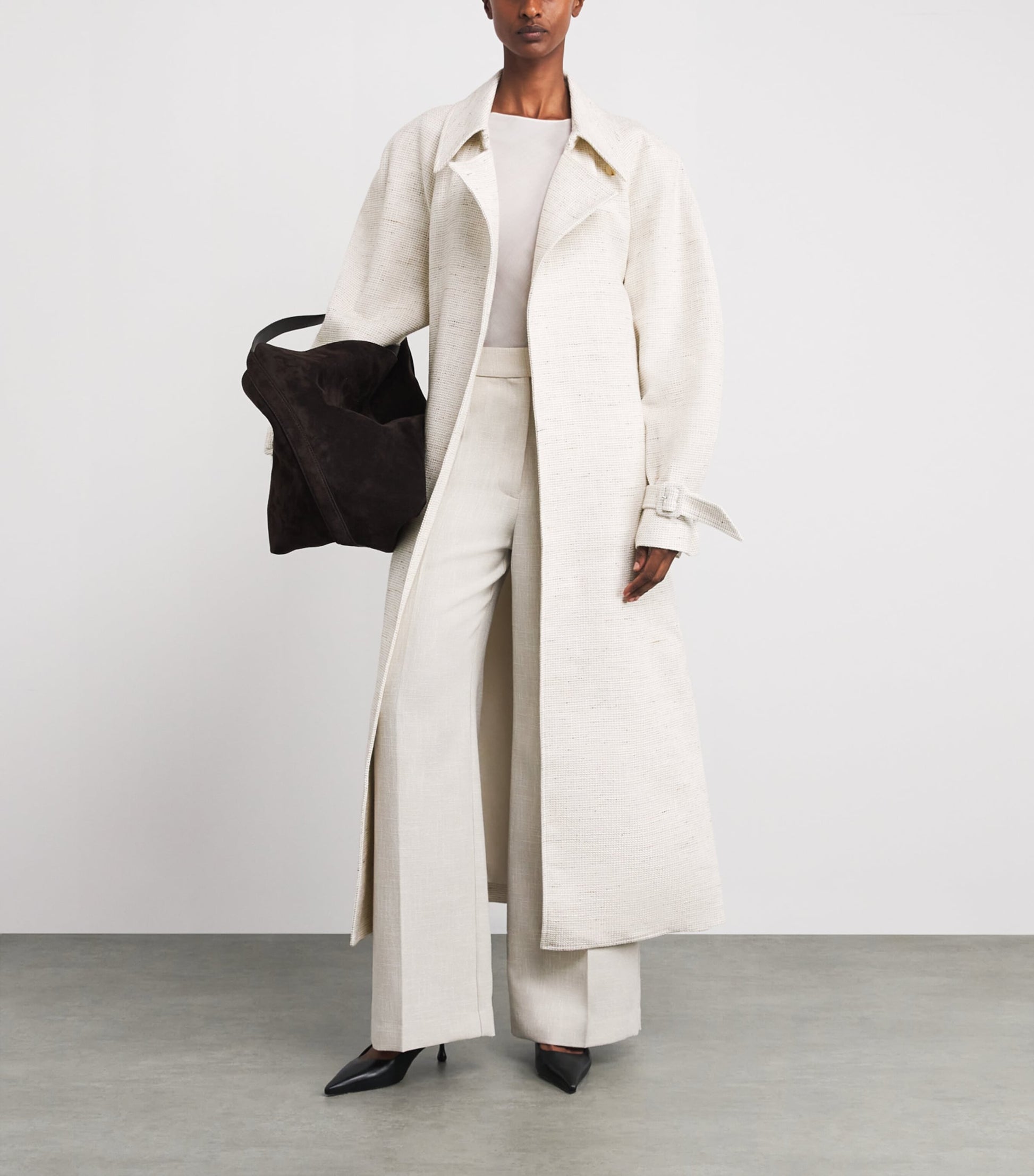 Ivory Tulsa Belted Trench Coat