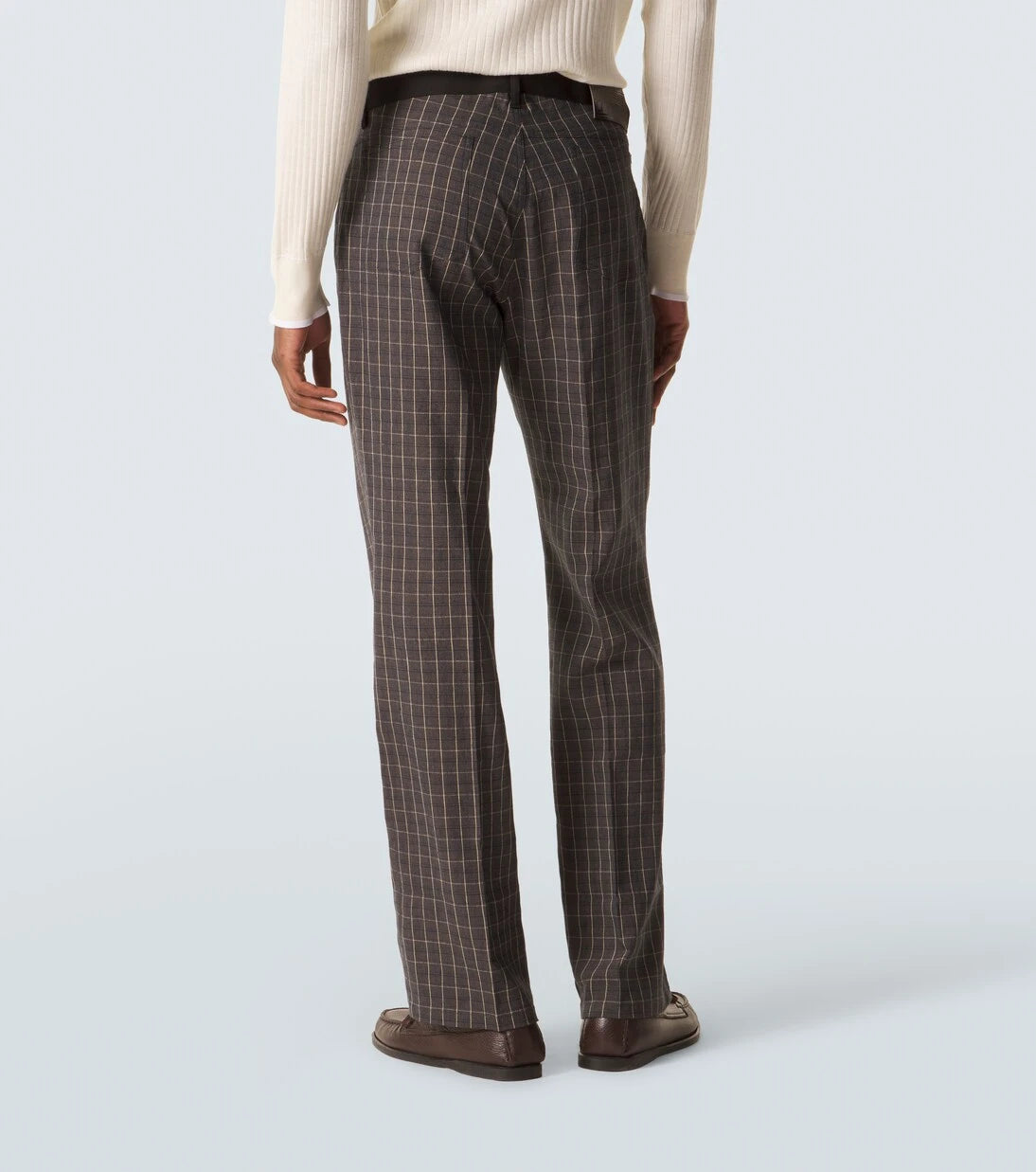 Wales Bonner - Country checked linen-blend straight pants