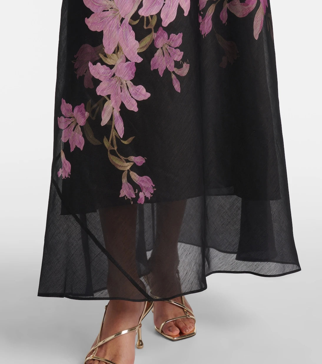 Zimmermann - Dawning floral linen and silk gown