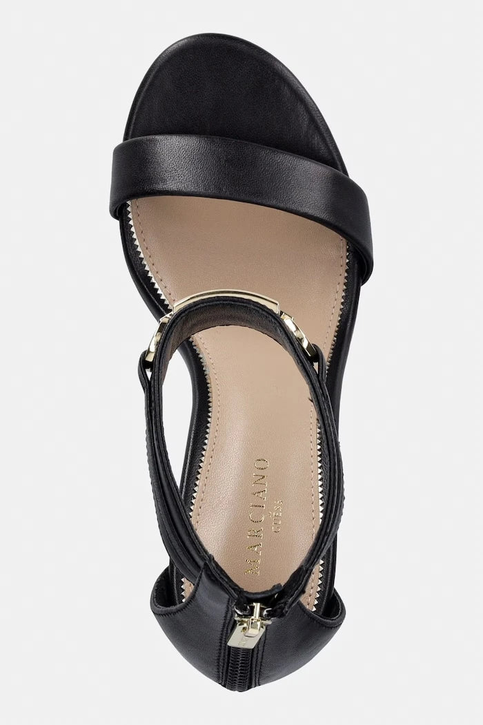 Marciano by Guess deri kalın topuklu sandalet