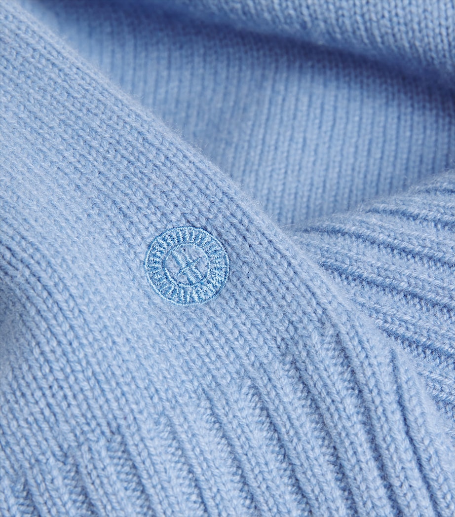 Harrods Blue Cashmere Rollneck Sweater