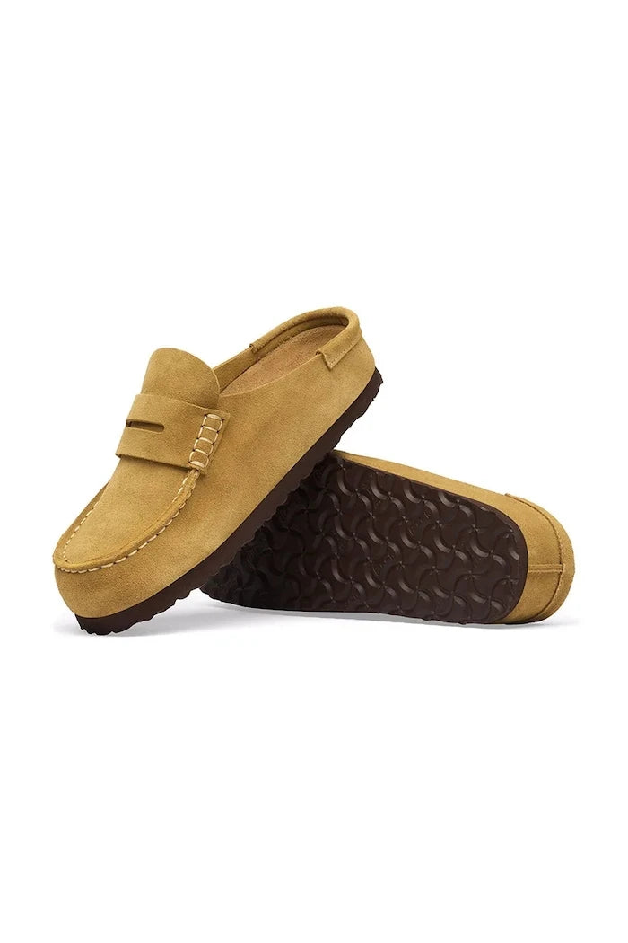 Birkenstock чехли сабо от велур Naples Wrapped Suede Leather