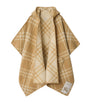 Burberry Beige Wool Reversible Check Cape
