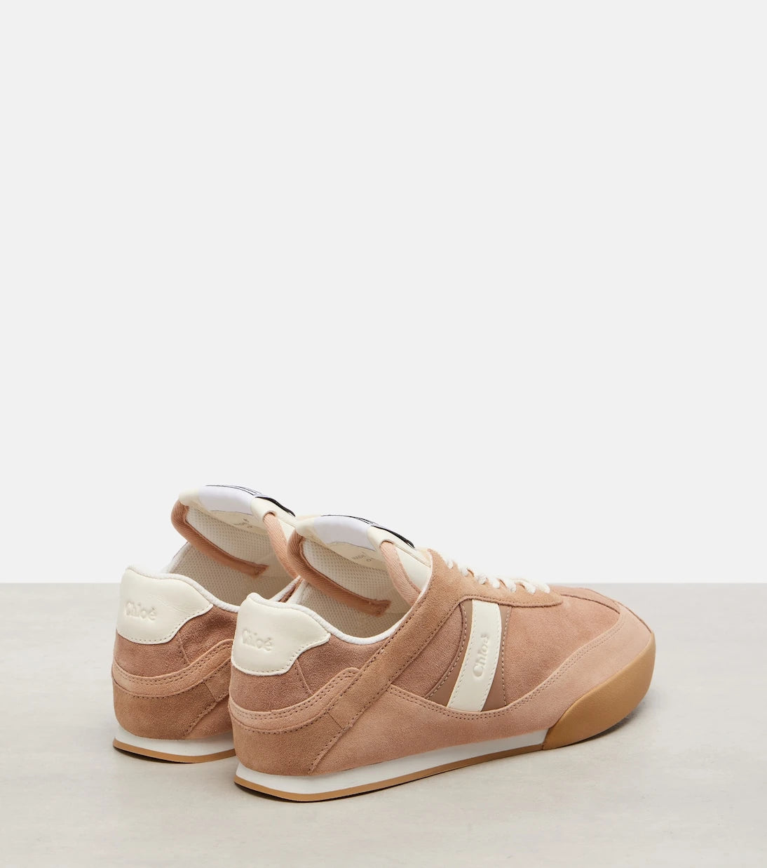 Chloé - Chloé Kick suede and leather sneakers