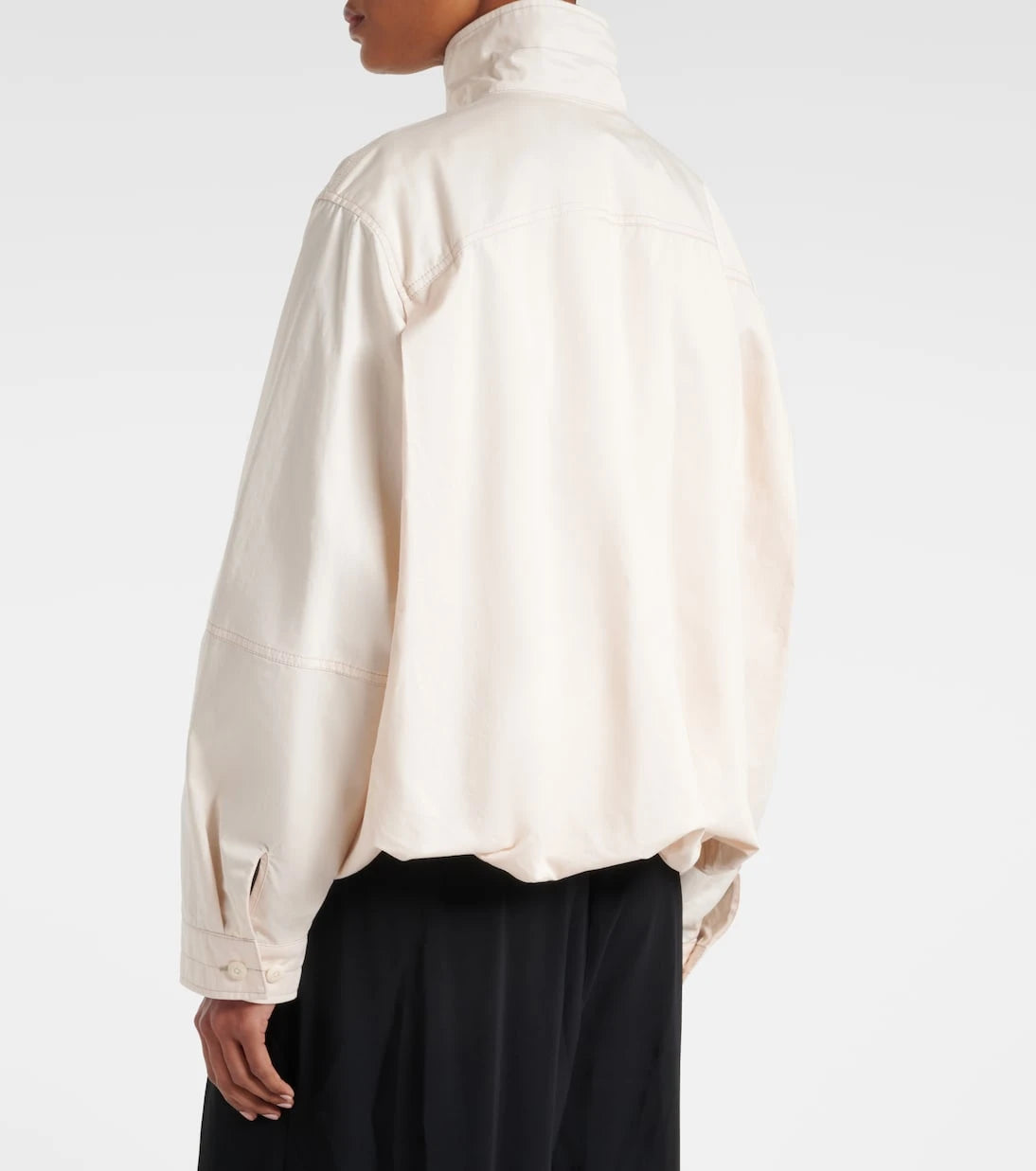 Lemaire - Pleated cotton satin jacket