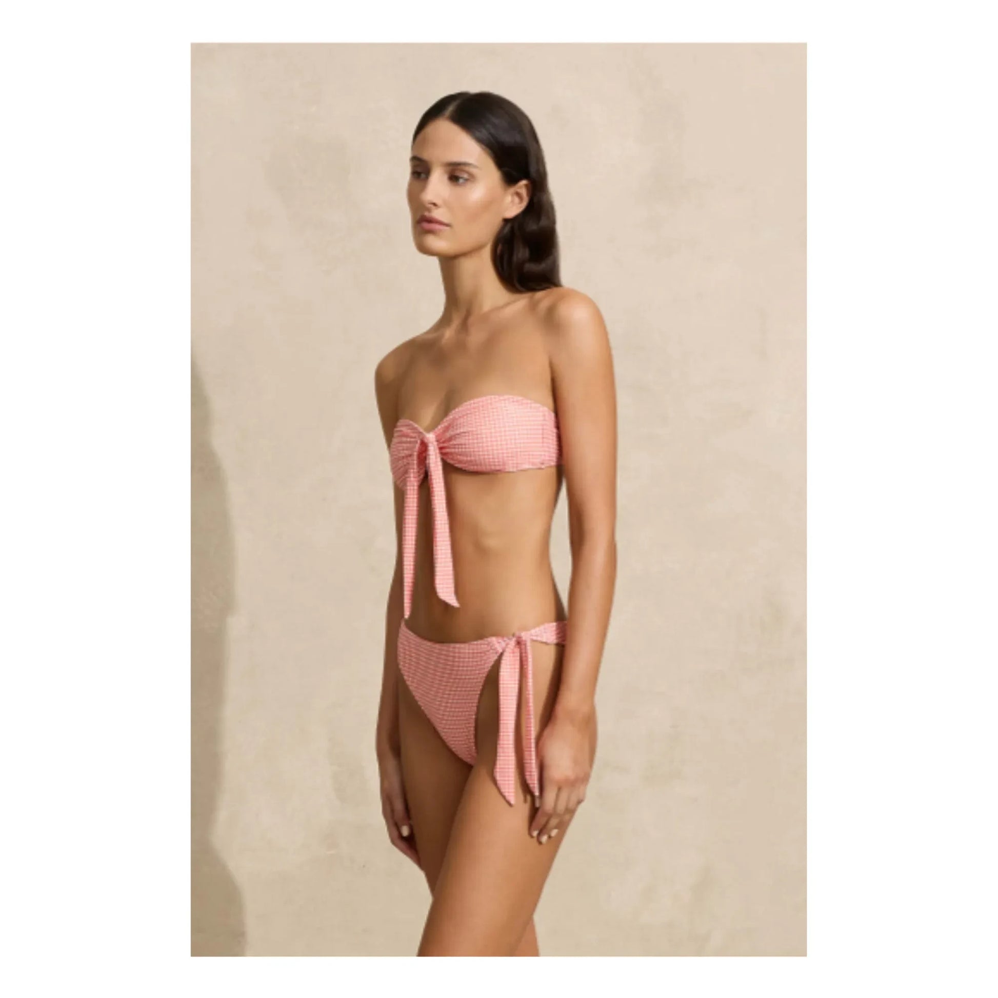 Peony - Bandeau Tie Top | Coral Pink