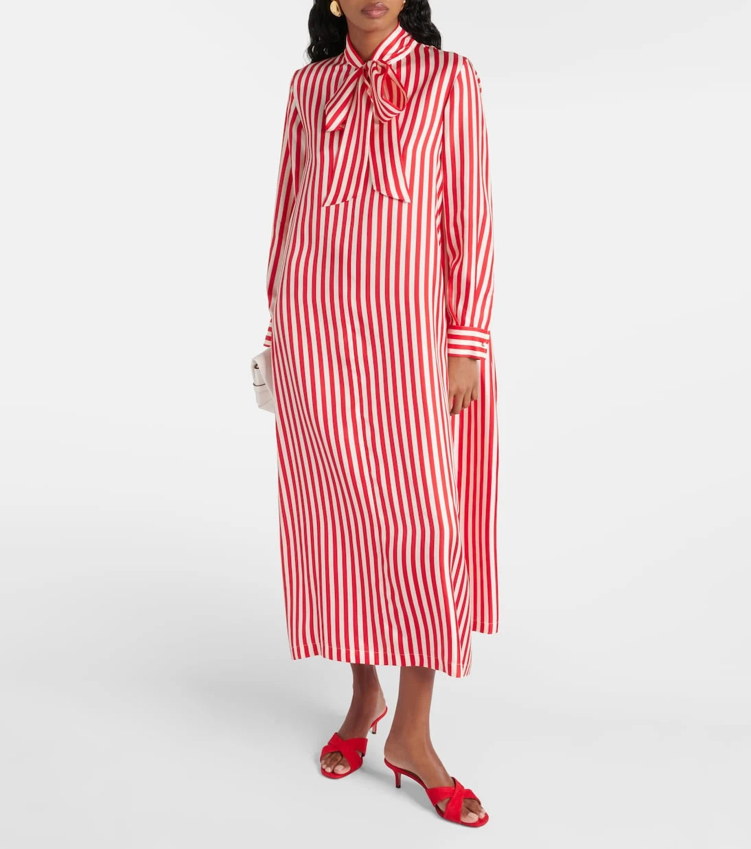 Max Mara - Faesite striped silk twill maxi dress