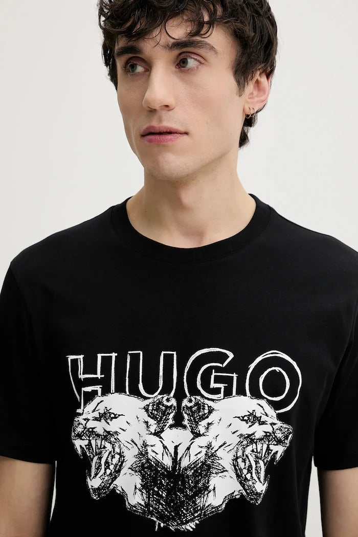 Памучна тениска HUGO Durro