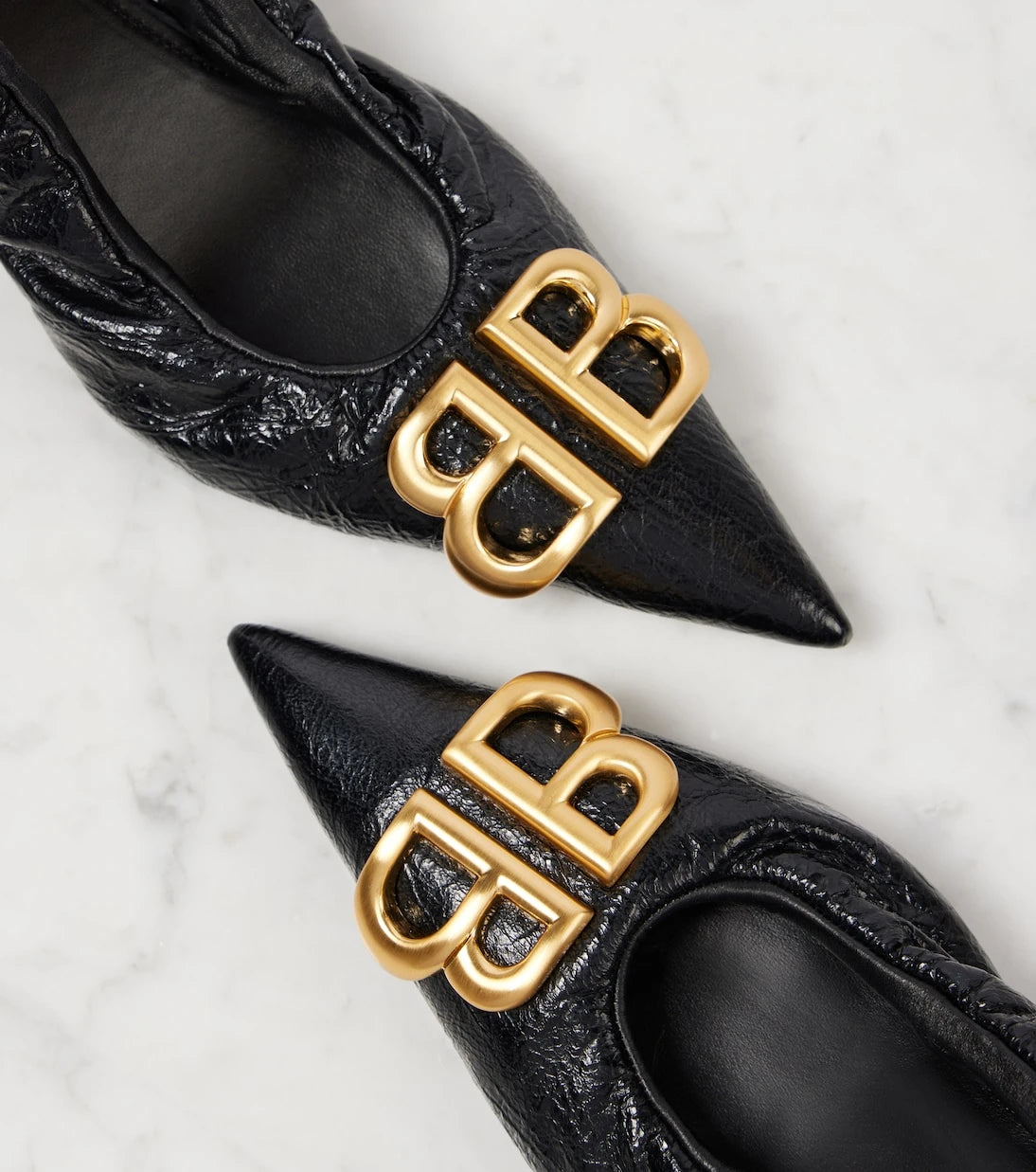 Balenciaga - Monaco leather slingback pumps