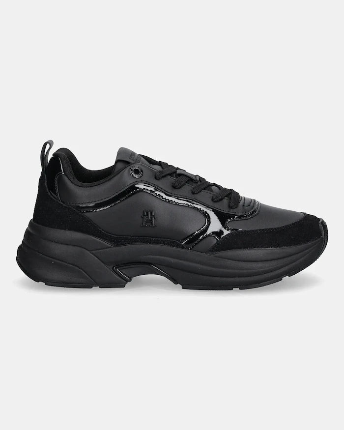 Tommy Hilfiger TH CHUNKY RUNNER PATENT Deri Spor Ayakkabı