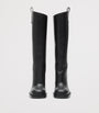 Burberry Black Calf Leather Cavalier Knee-High Boots 85