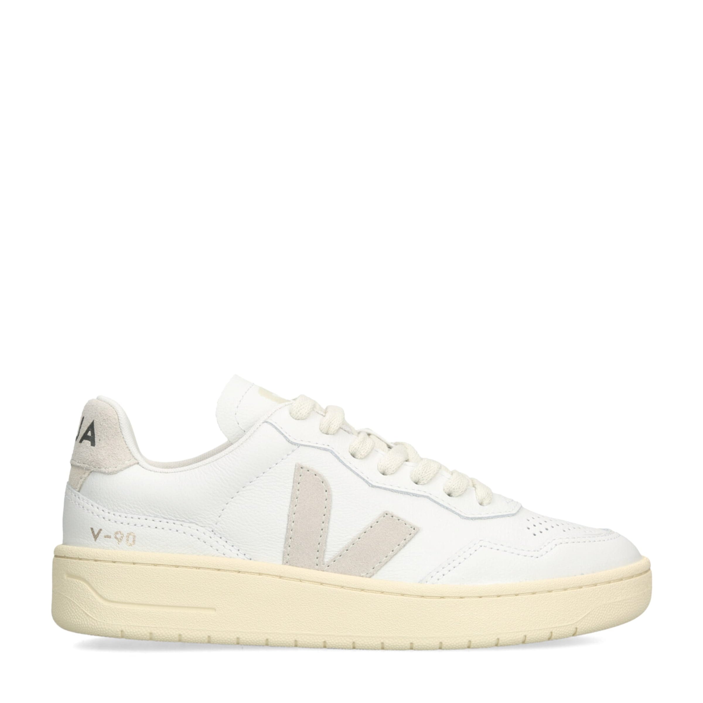 Veja White Leather V-90 Sneakers