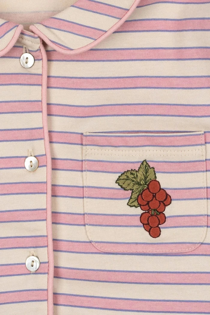 Konges Sløjd PIO FRILL SET GOTS Çocuk Pamuk Pijama Takımı