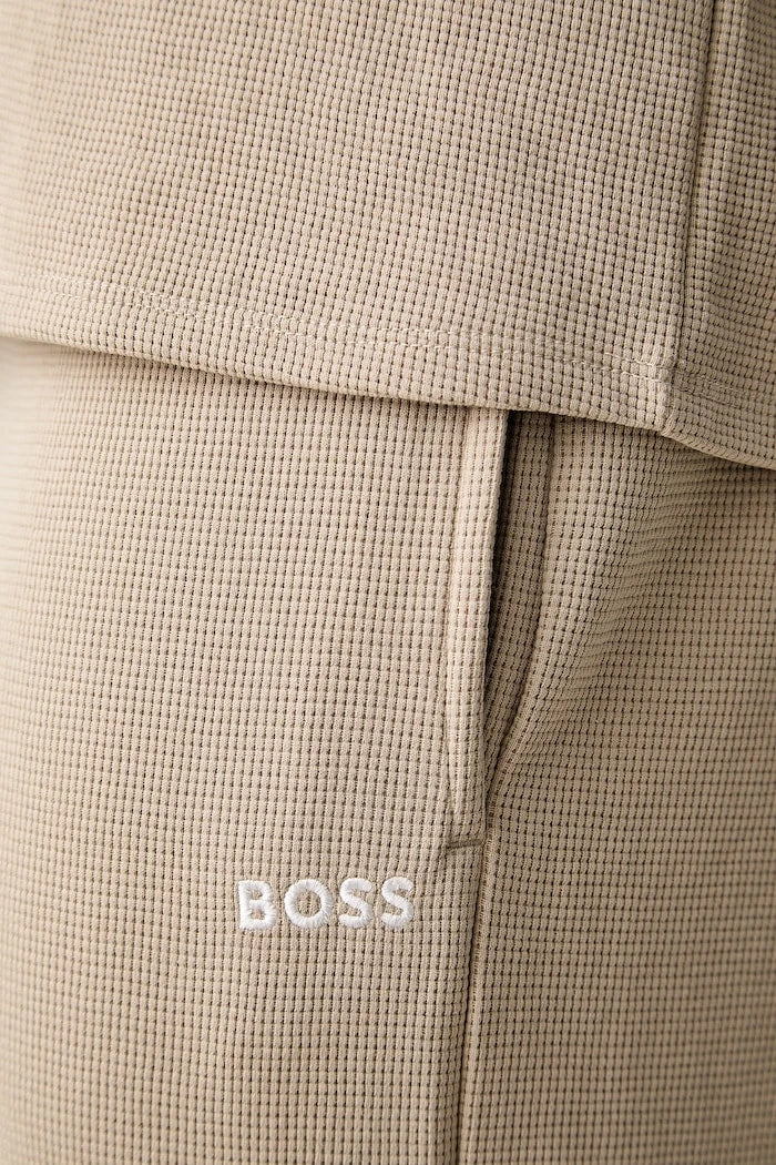 BOSS pamuklu erkek spor pantolon Waffle Pants