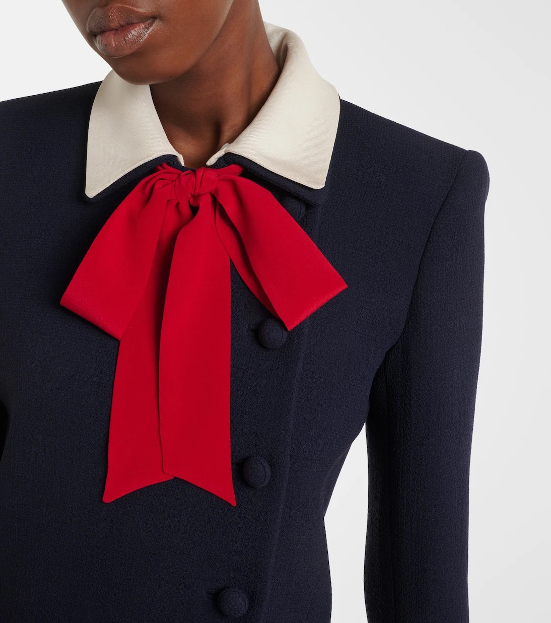 Valentino - Tie-neck virgin wool jacket