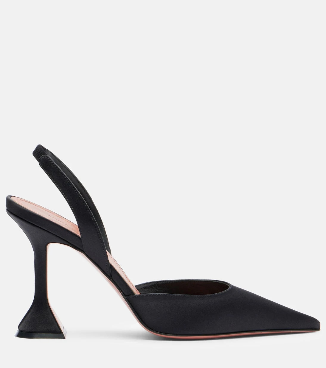 Amina Muaddi - Holli 95 satin slingback pumps