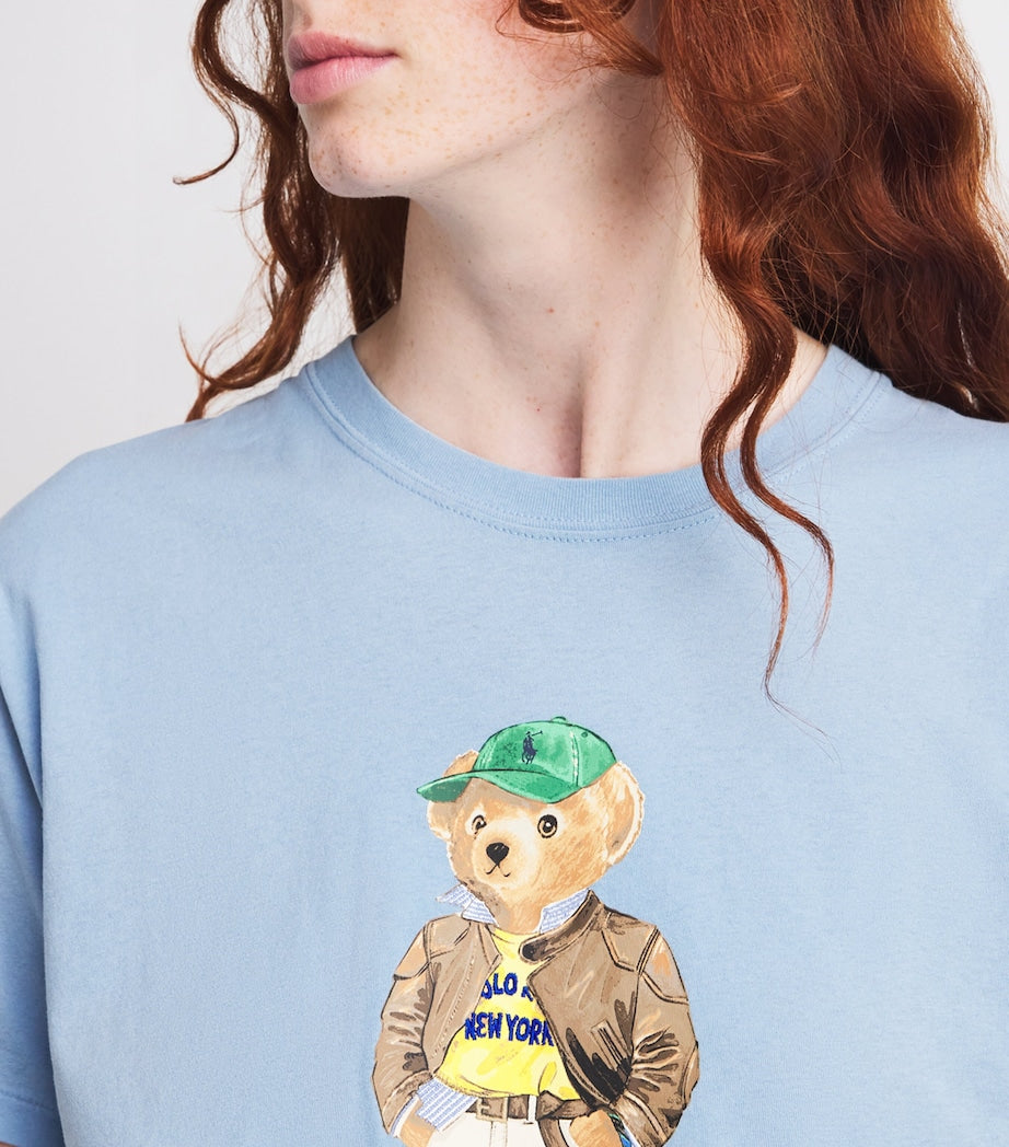 Polo Ralph Lauren Blue Cotton Polo Bear T-Shirt