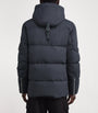 Moose Knuckles Grey Down Shearling-Trim 3Q Jacket