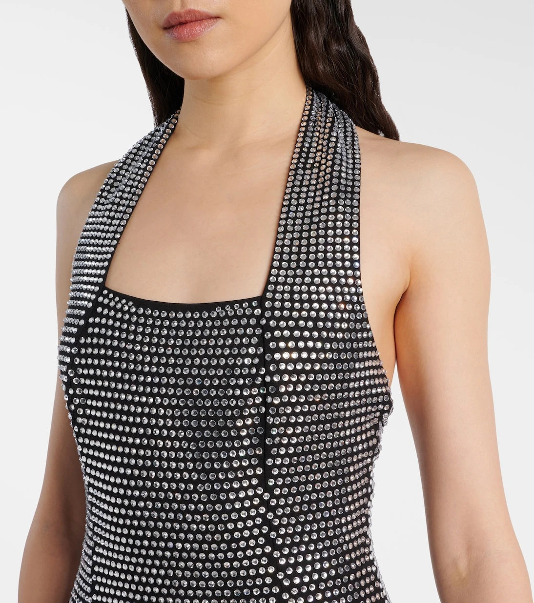 Area - Embellished halterneck gown