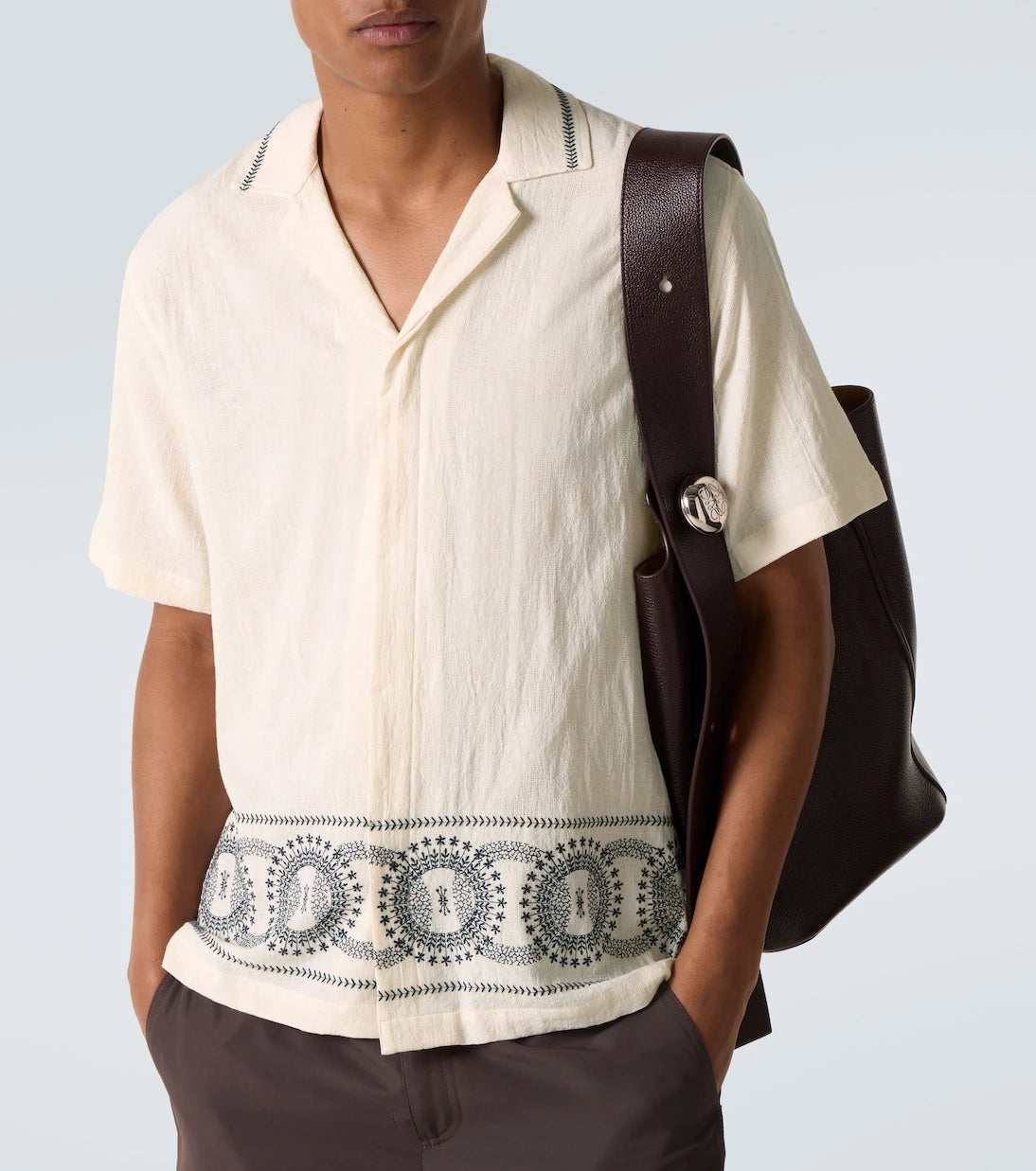 Orlebar Brown - Maitan printed cotton bowling shirt