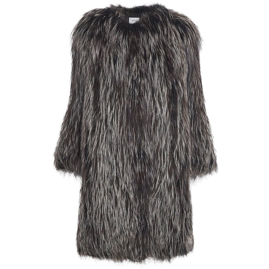 Yves Salomon Beige Fox Fur Coat