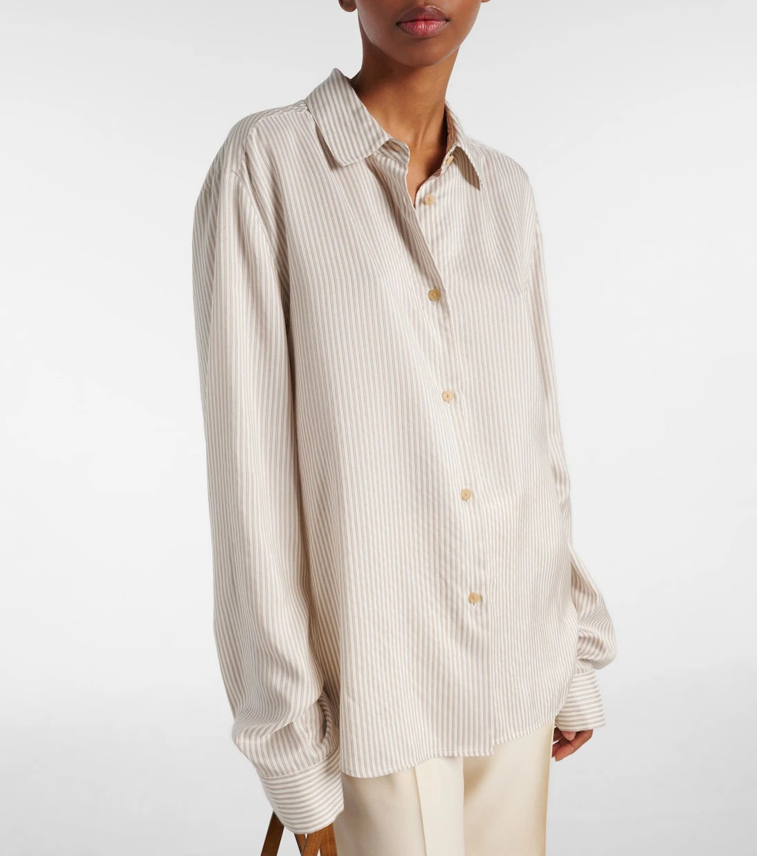 Khaite - Agro striped silk shirt