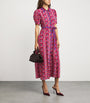Saloni Multi Silk Floral Vanessa D Midi Dress