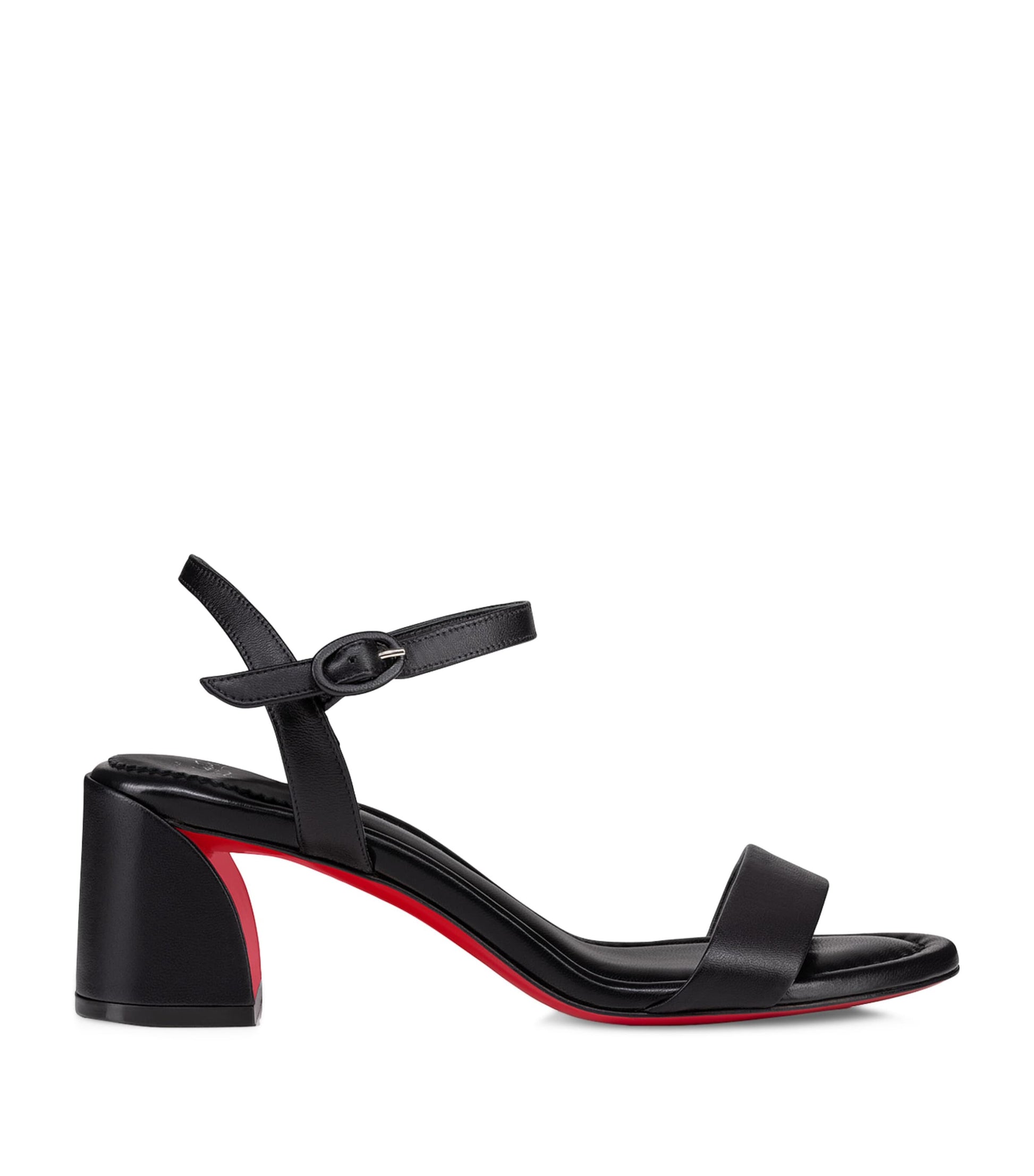 Christian Louboutin Black Miss Jane Nappa Leather Heeled Sandals 55