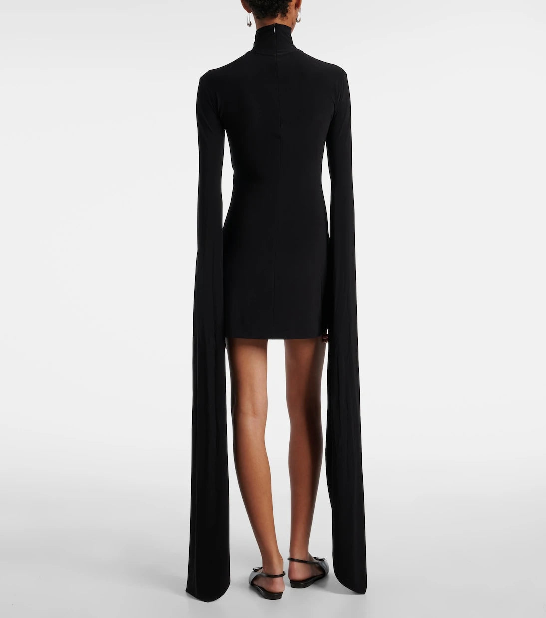 Norma Kamali - High-neck jersey minidress