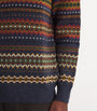 Barbour Wool Fair Isle Sweater NAVY MARL
