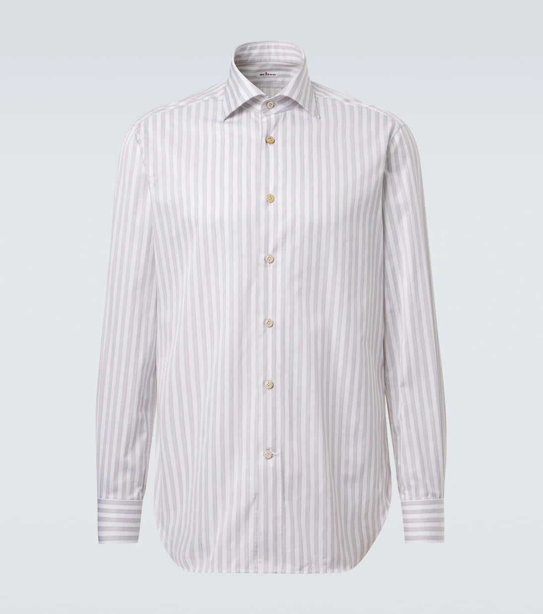 Kiton - قميص بوبلين قطني مخطط