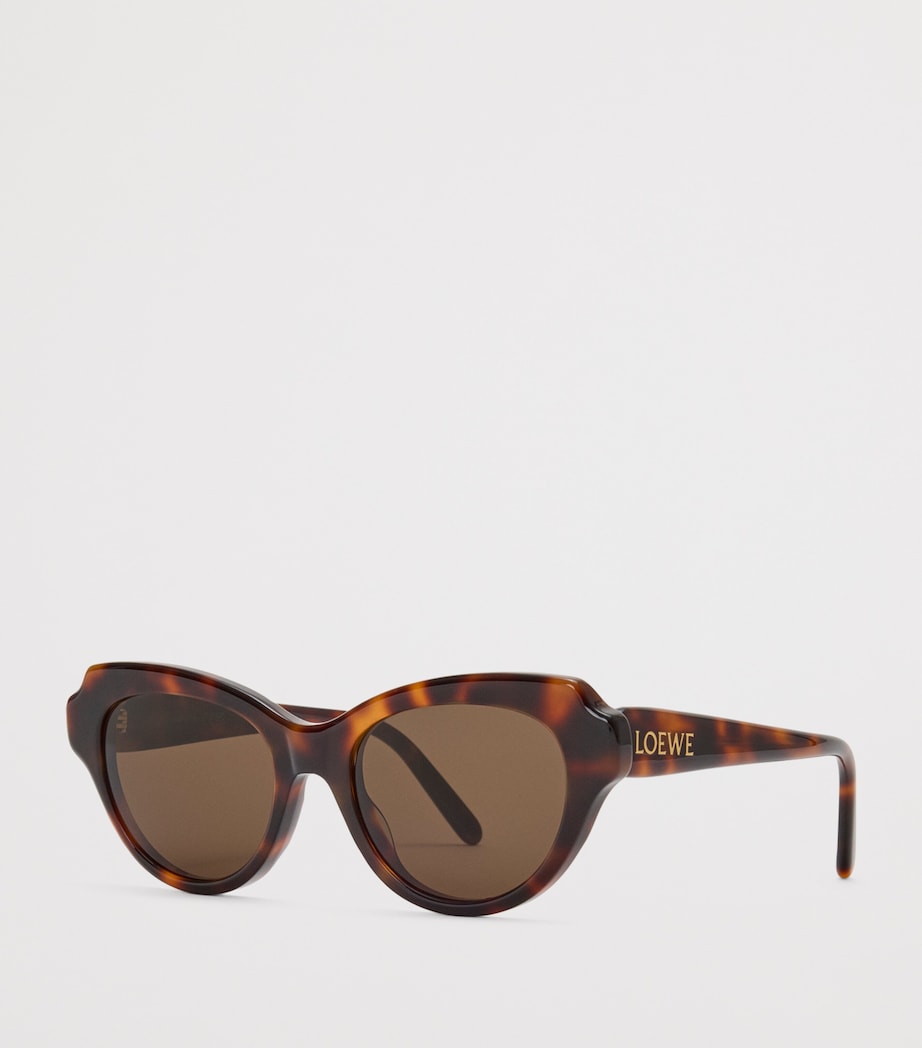 LOEWE Brown Acetate Swan Slim Sunglasses