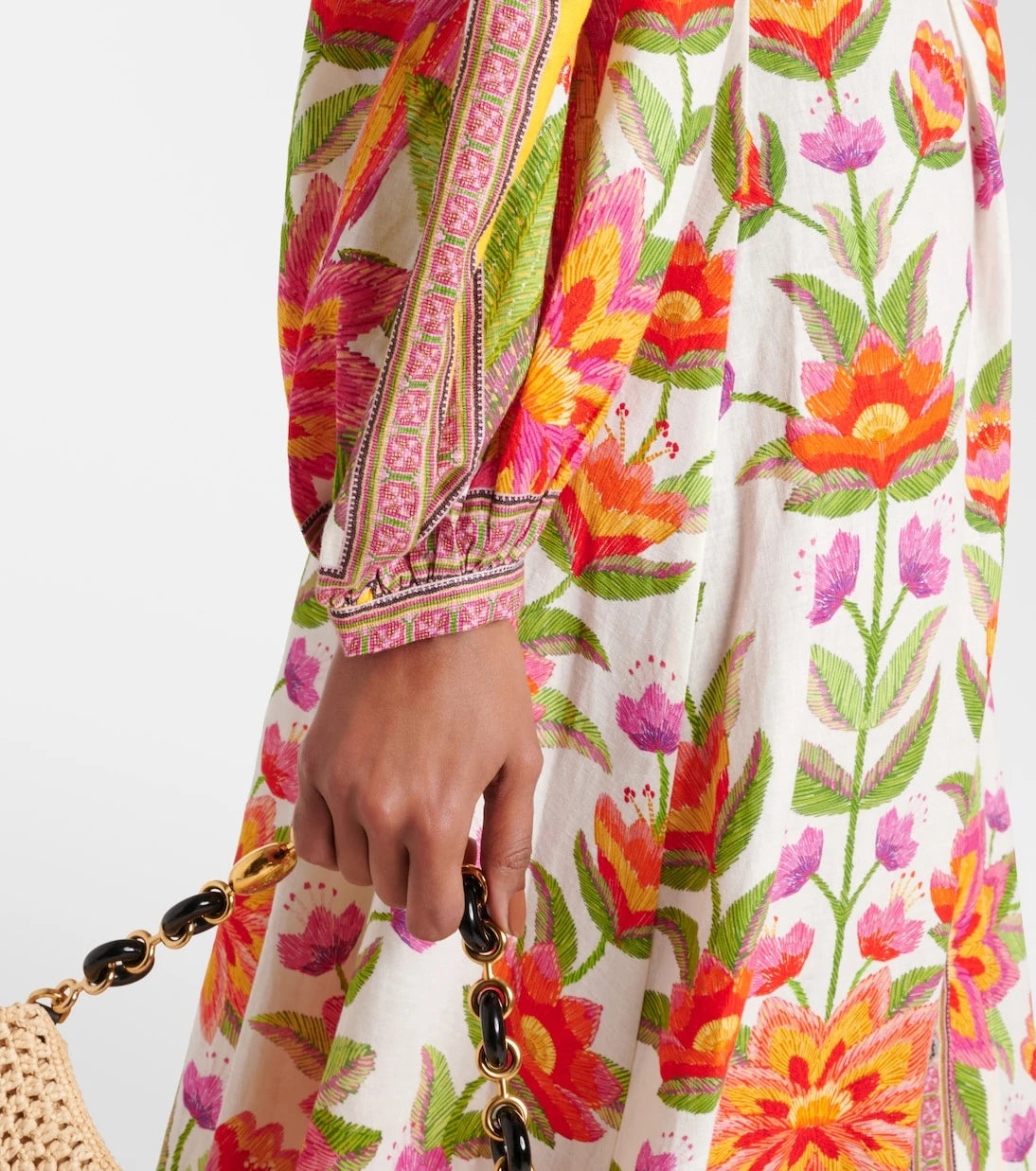 Farm Rio - Ararais linen-blend maxi dress