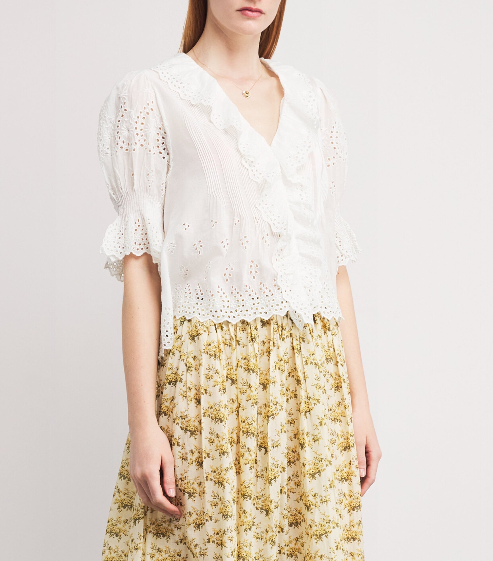 DÔEN White Organic Cotton Henri Blouse